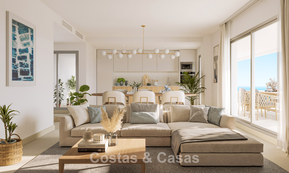 Nieuwe luxe appartementen met schitterend zeezicht te koop in La Cala de Mijas, Costa del Sol 807587