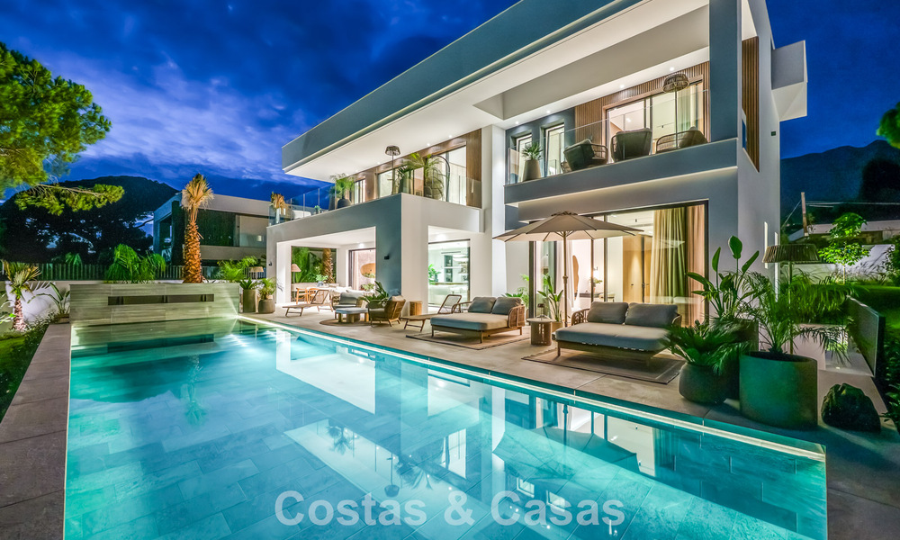 Exclusieve moderne nieuwbouwvilla met panoramisch uitzicht te koop op de befaamde Golden Mile van Marbella 807927