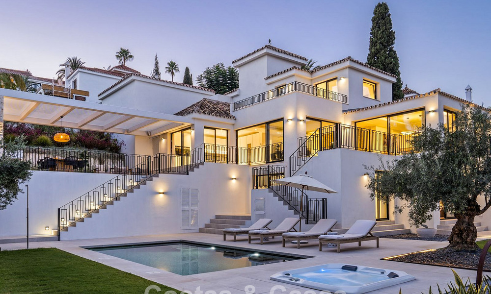 Gemoderniseerde villa met eigentijds-mediterrane bouwstijl te koop in Nueva Andalucia’s golfvallei, Marbella 808010